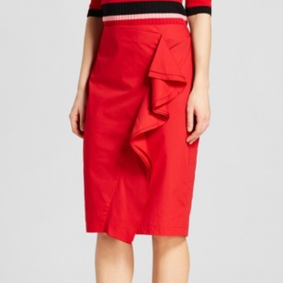 Who What Wear Dresses & Skirts - Women's Ruffle Pencil Midi Skirt - Who What Wear R